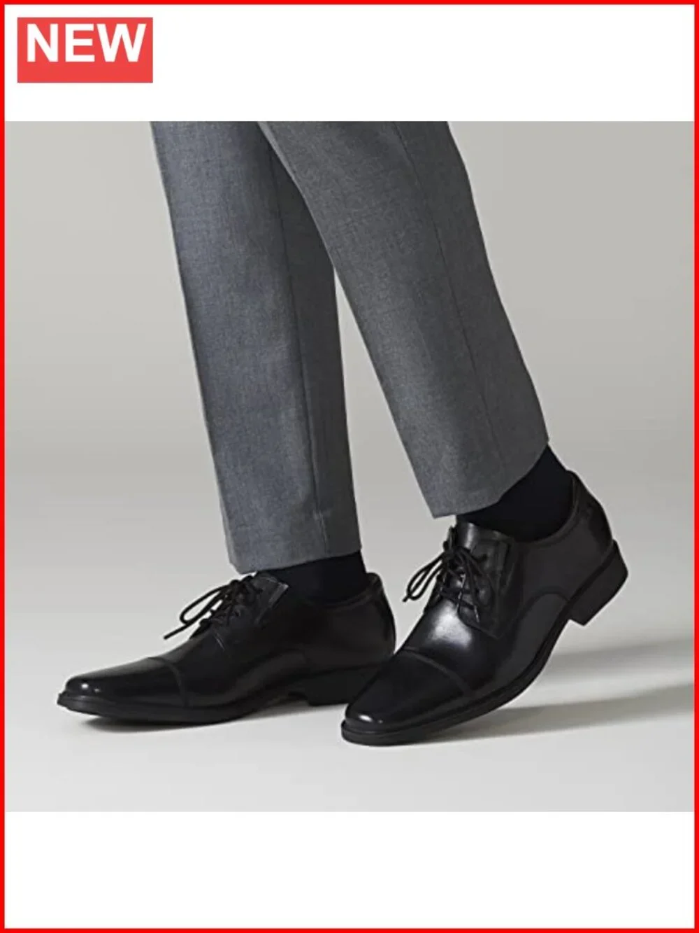 Premium Black Leather Oxfords with Cushion Soft Comfort System
